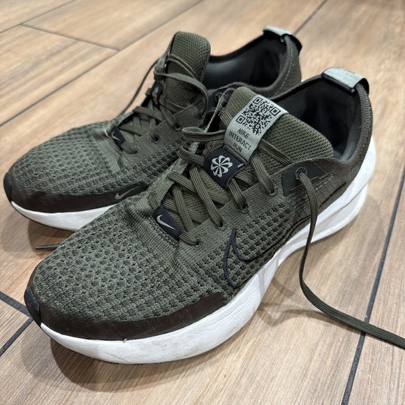 New Size 10-Nike Interact Run Cargo Khaki Jade Horizon W - Picture 3 of 6